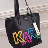 Karl Lagerfeld Signature Tote Para Mujer Original With Dust Bag